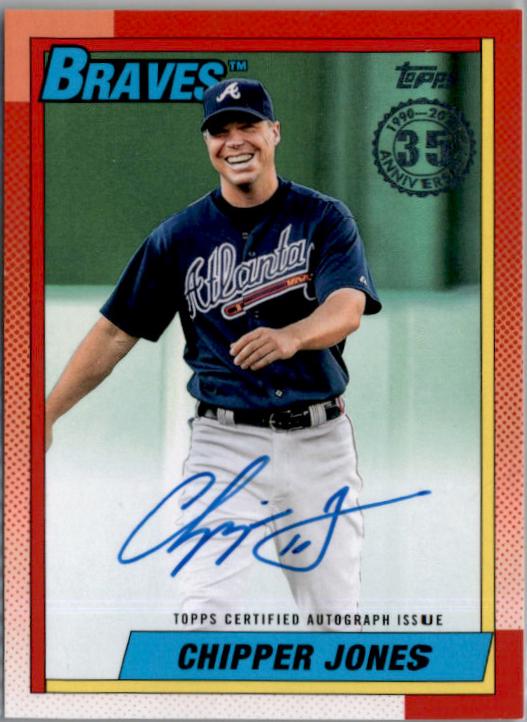 Chipper Jones #90AU-CJ 2025 Topps Update 1990 Autograph Baseball