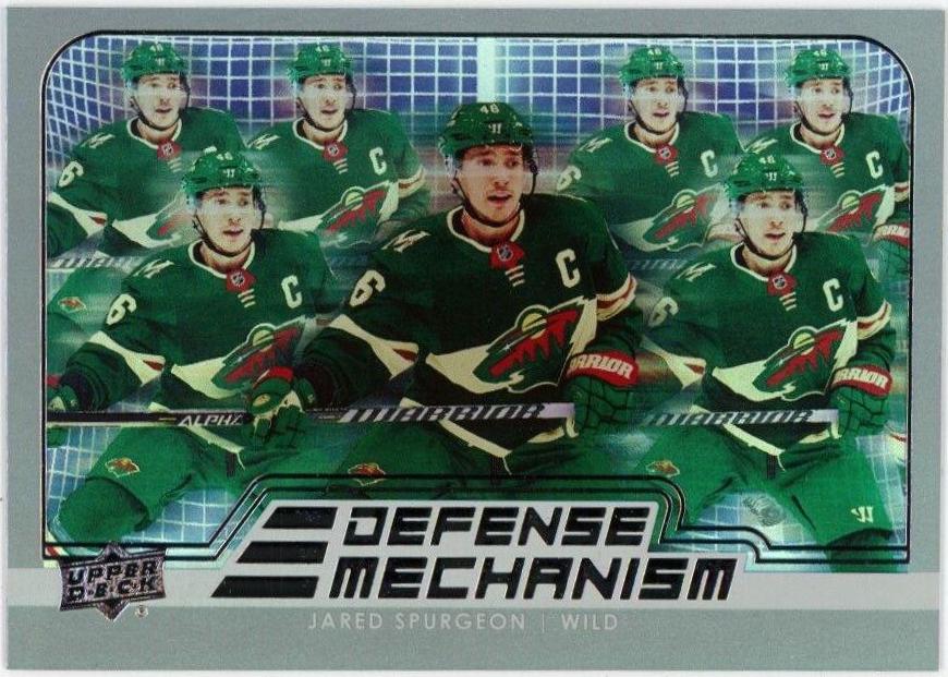 Jared Spurgeon #DM-19 Hockey Cards 2022 Upper Deck Defense Mechanism