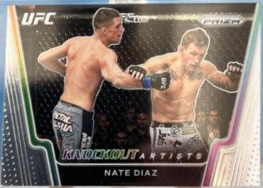 Nate Diaz #5 Ufc Cards 2021 Panini Prizm UFC Knockout Artists