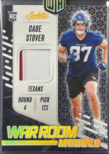 Cade Stover #WRM-CSR Football Cards 2024 Panini Absolute War Room Materials