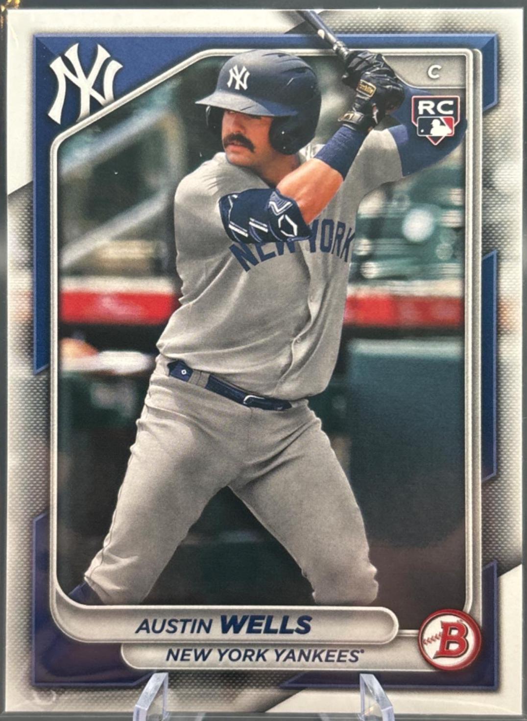 Austin Wells #87 Baseball Cards 2024 Bowman