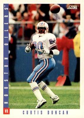 Curtis Duncan #6 Football Cards 1993 Panini Score