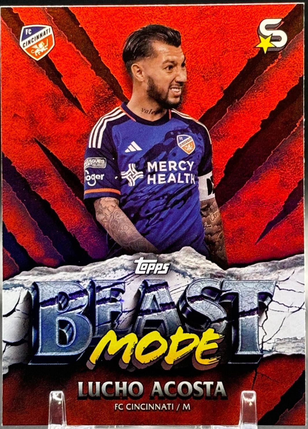 Lucho Acosta #BM-30 Soccer Cards 2024 Topps Superstars MLS Beast Mode