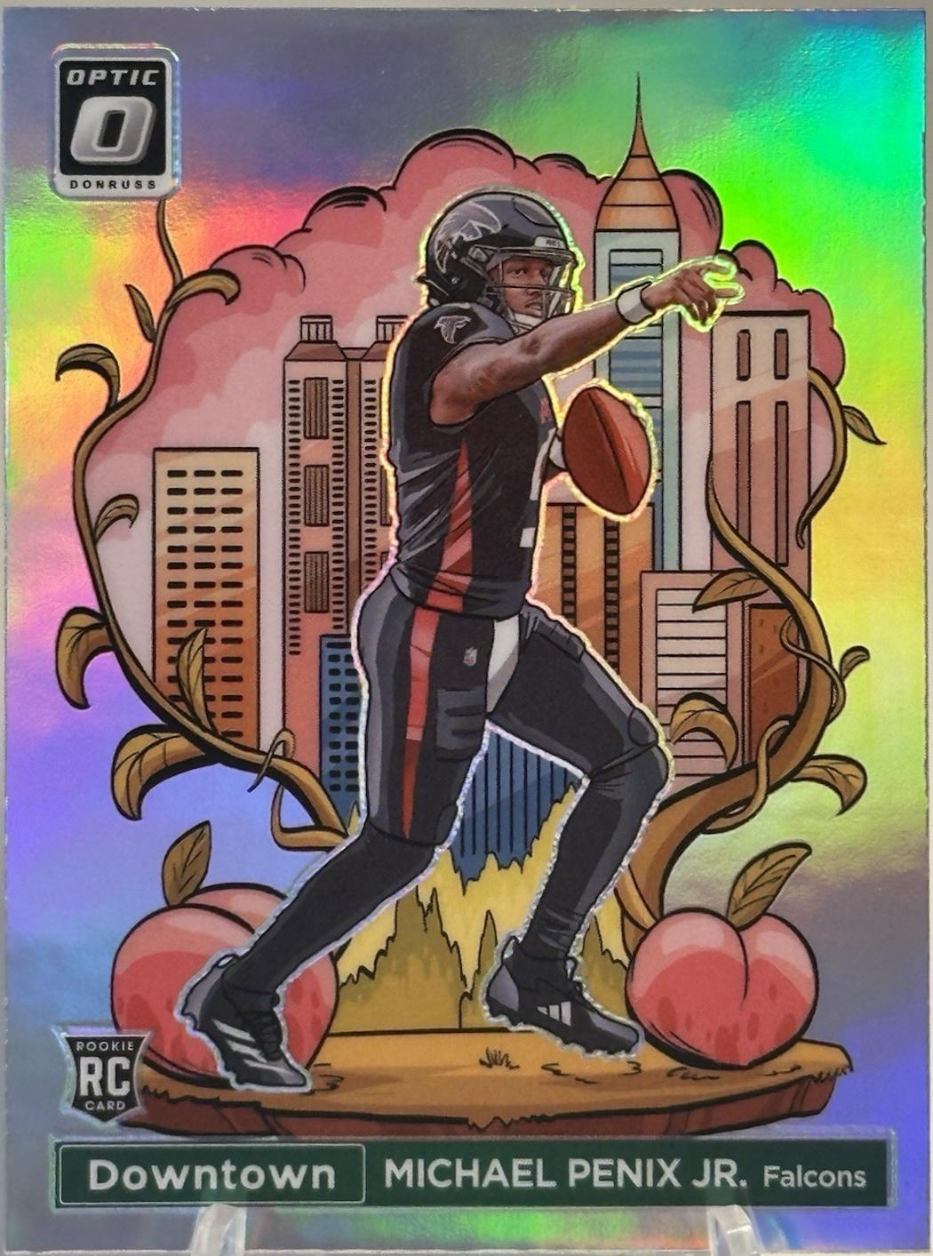 Michael Penix Jr. #14 Football Cards 2024 Panini Donruss Optic Downtown