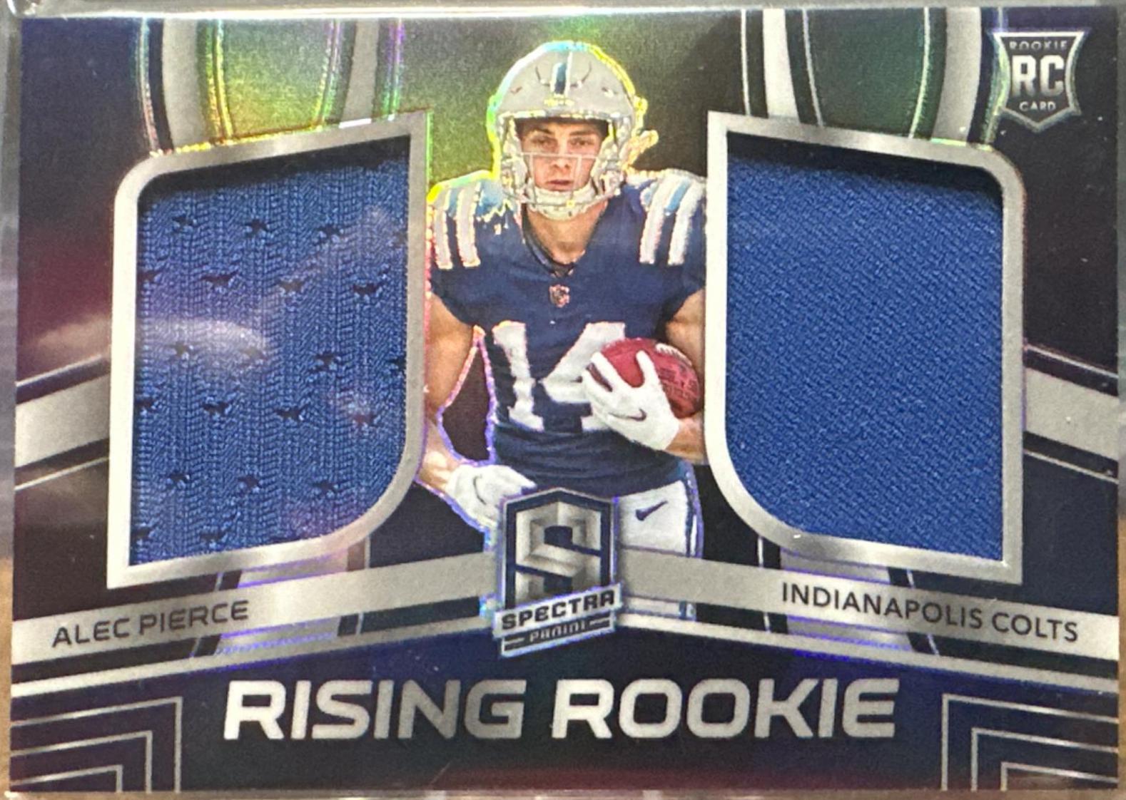 Alec Pierce #RRM-API Football Cards 2022 Panini Spectra Rising Rookie Materials