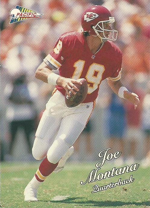 Joe Montana #14 Football Cards 1993 Pacific Triple Folder Rookies & Stars
