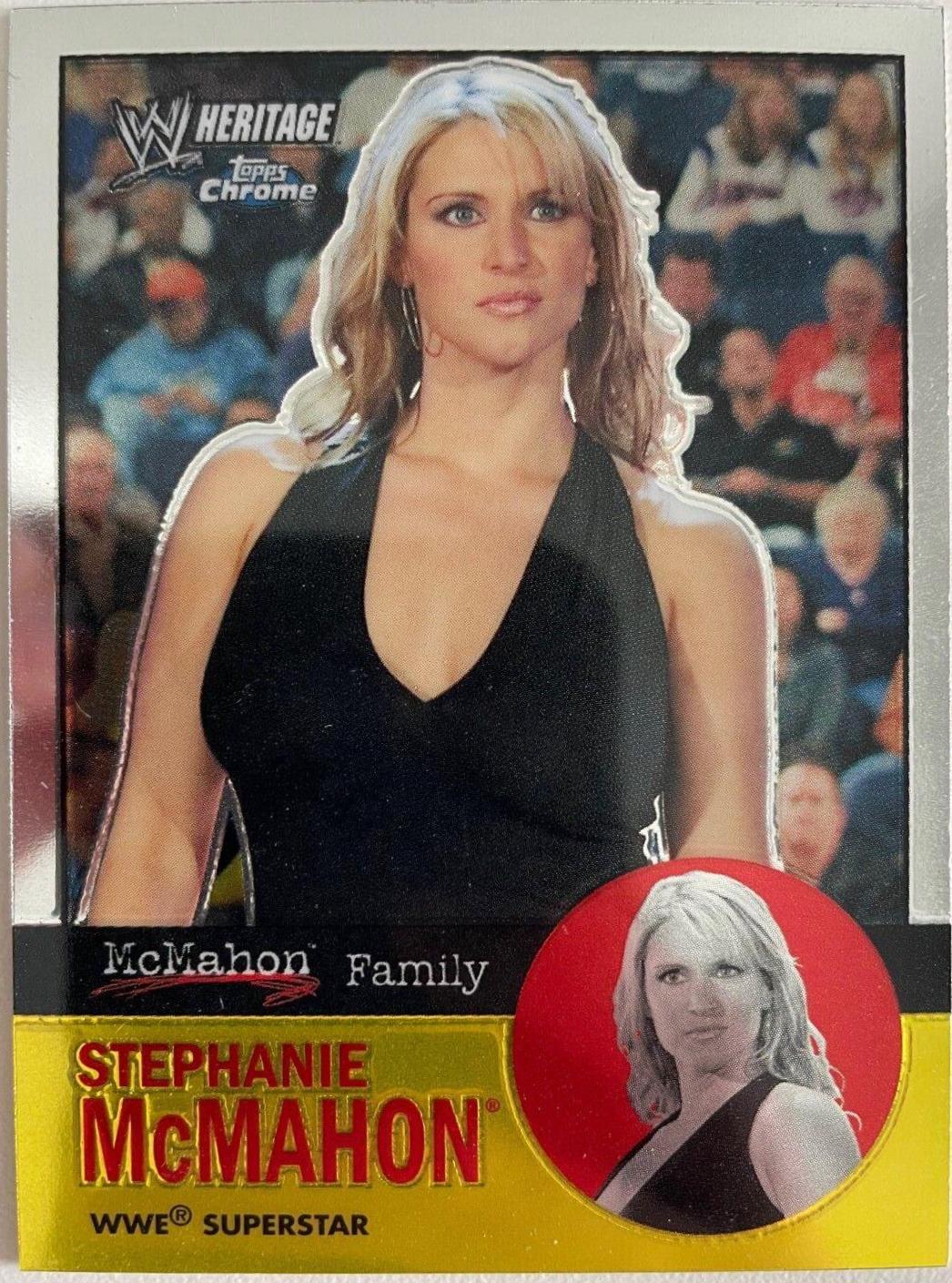 Stephanie McMahon #56 Wrestling Cards 2007 Topps Heritage II Chrome WWE