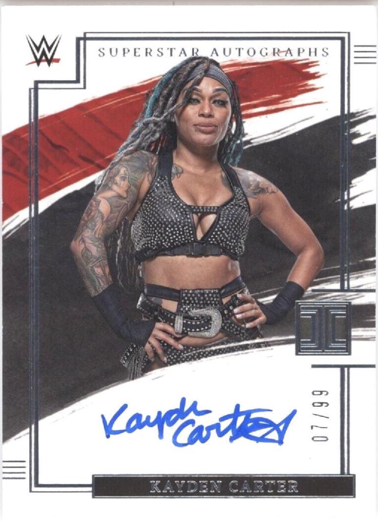 Kayden Carter #SA-KCT Wrestling Cards 2022 Panini Impeccable WWE Superstar Autographs