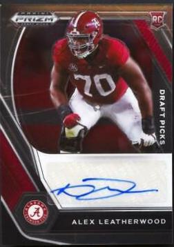 Alex Leatherwood #DPA-ALE Football Cards 2021 Panini Prizm Draft Picks Autographs