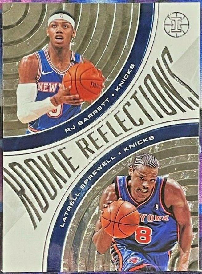 Latrell Sprewell, RJ Barrett #1 Basketball Cards 2019 Panini Illusions Rookie Reflections