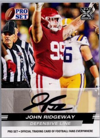 John Ridgeway #PSA-JR3 Football Cards 2022 Leaf Draft Autographs