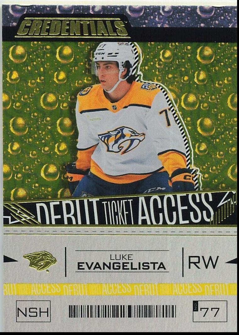 Luke Evangelista #187 2023-24 Upper Deck Credentials Hockey