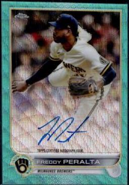 Freddy Peralta #CVA-FP 2022 Topps Chrome Baseball Veteran Autographs