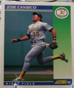 Jose Canseco #500 Baseball Cards 1992 Score