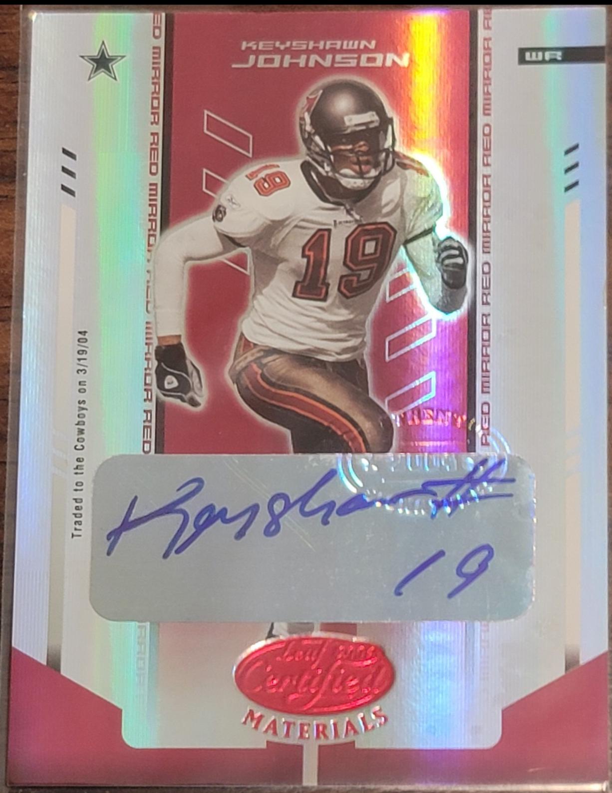 Keyshawn Johnson [Mirror Red Autograph] #30