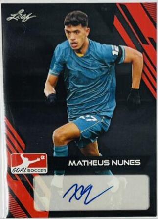Matheus Nunes #BA-MN2 2023 Leaf Goal Autographs Soccer