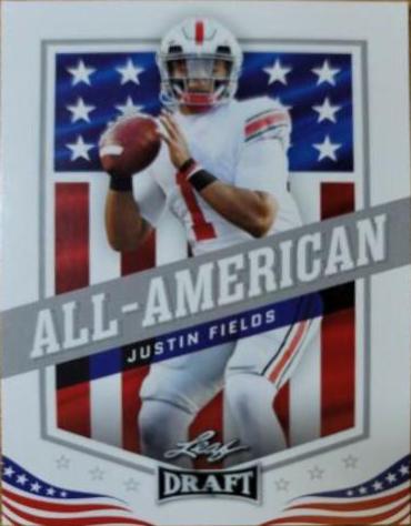 Justin Fields #49 Football Cards 2021 Leaf Draft