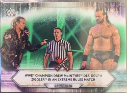 WWE Champion Drew McIntyre def. Dolph Ziggler in an Extreme Rules Match #92 Wrestling Cards 2021 Topps WWE