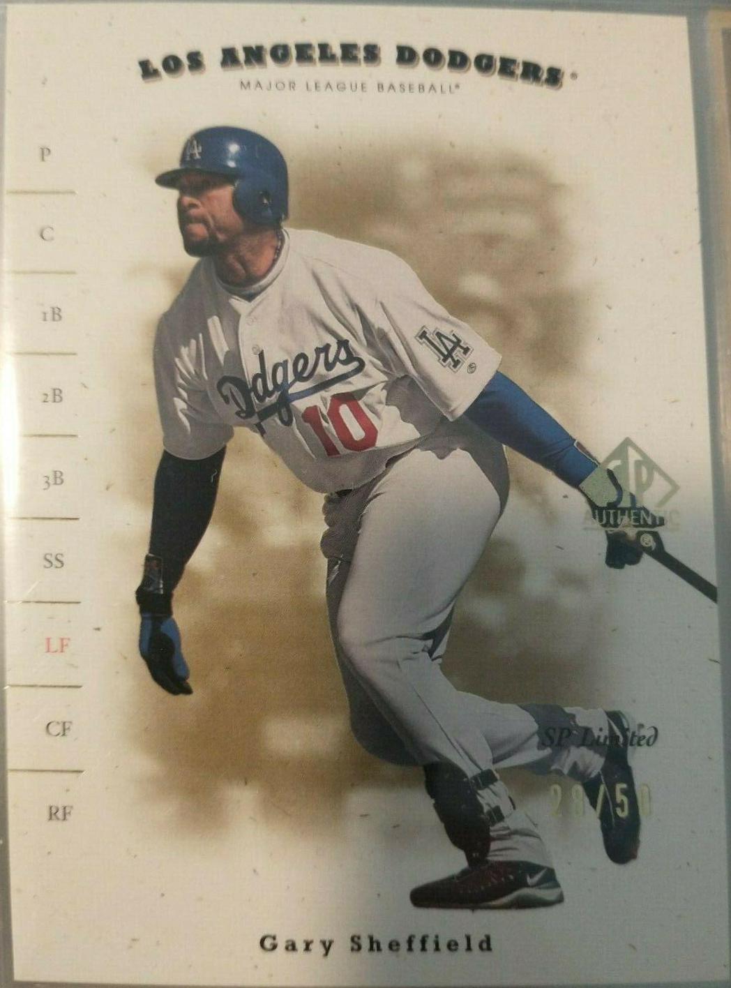Gary Sheffield #61 Baseball Cards 2001 SP Authentic