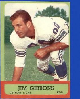 Jim Gibbons #30 Football Cards 1963 Topps