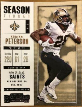 Adrian Peterson #8 Football Cards 2017 Panini Contenders
