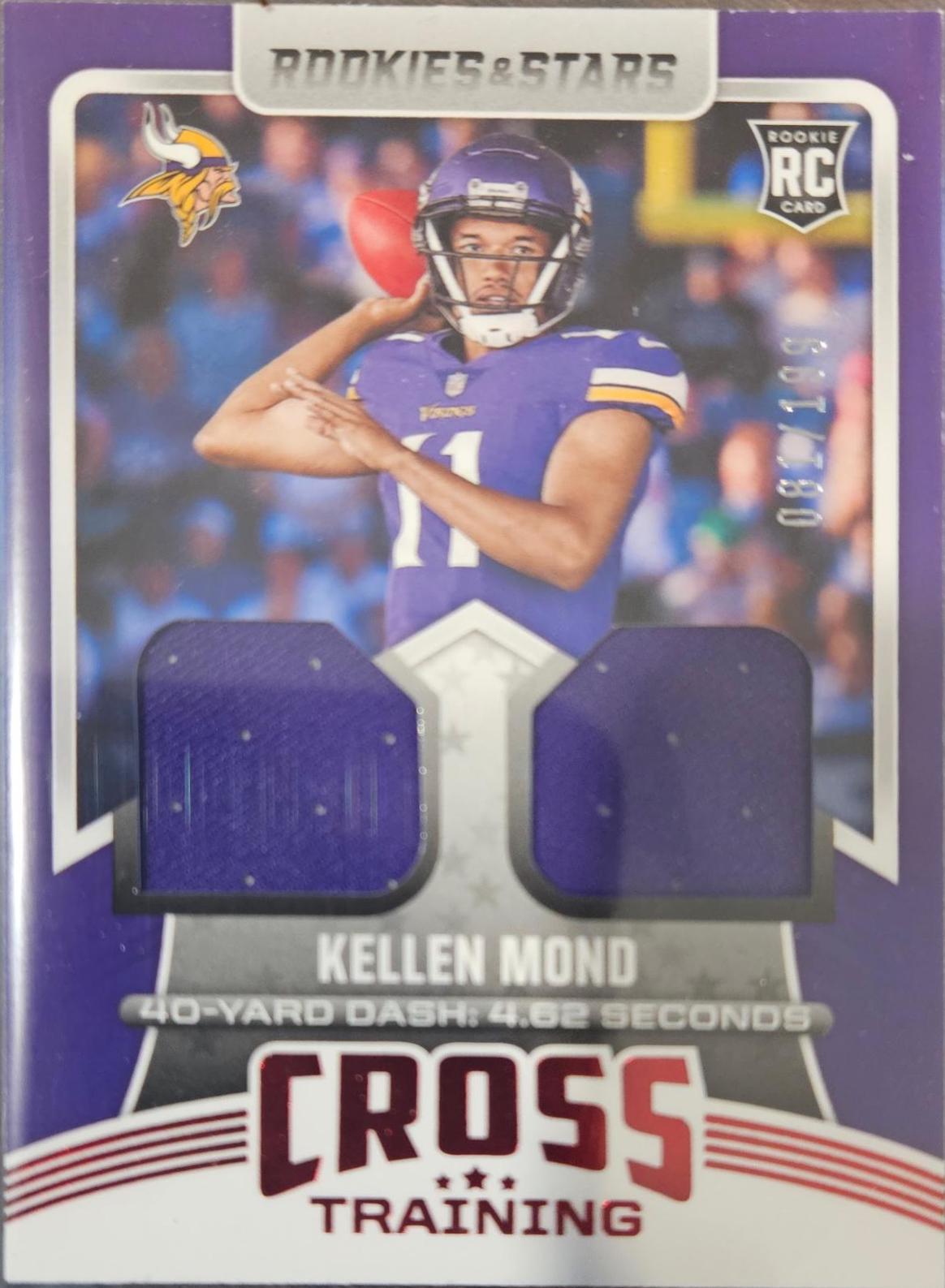 Kellen Mond #CT-22 Football Cards 2021 Panini Rookies and Stars Cross Training Relics