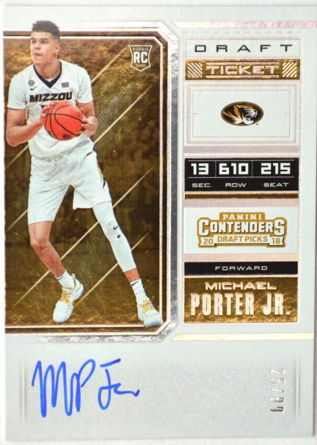 Michael Porter Jr #55 2018 Panini Contenders Draft Picks Basketball