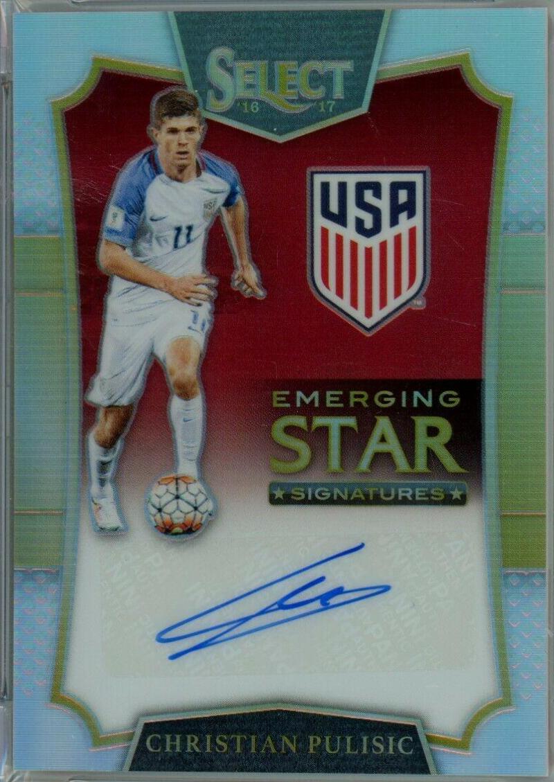 Christian Pulisic #ES-CP Soccer Cards 2016 Panini Select Emerging Star Signatures