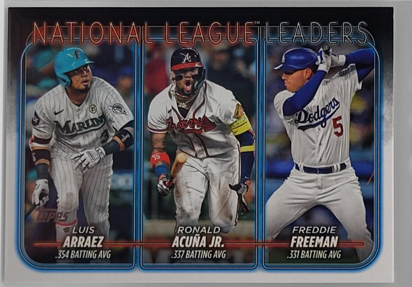 National League Leaders Batting #206 Baseball Cards 2024 Topps