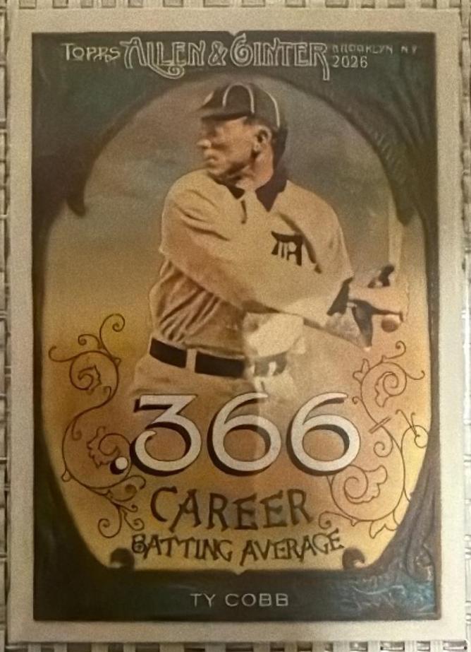 Ty Cobb #CR-17 2026 Onit Athlete Gravity Career 250 Baseball