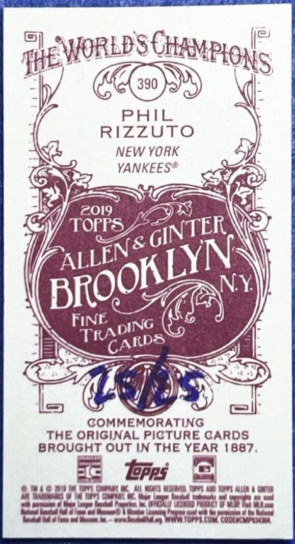 Phil Rizzuto [Mini Brooklyn Back] #390