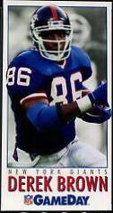 Derek Brown #12 Football Cards 1992 Fleer Gameday