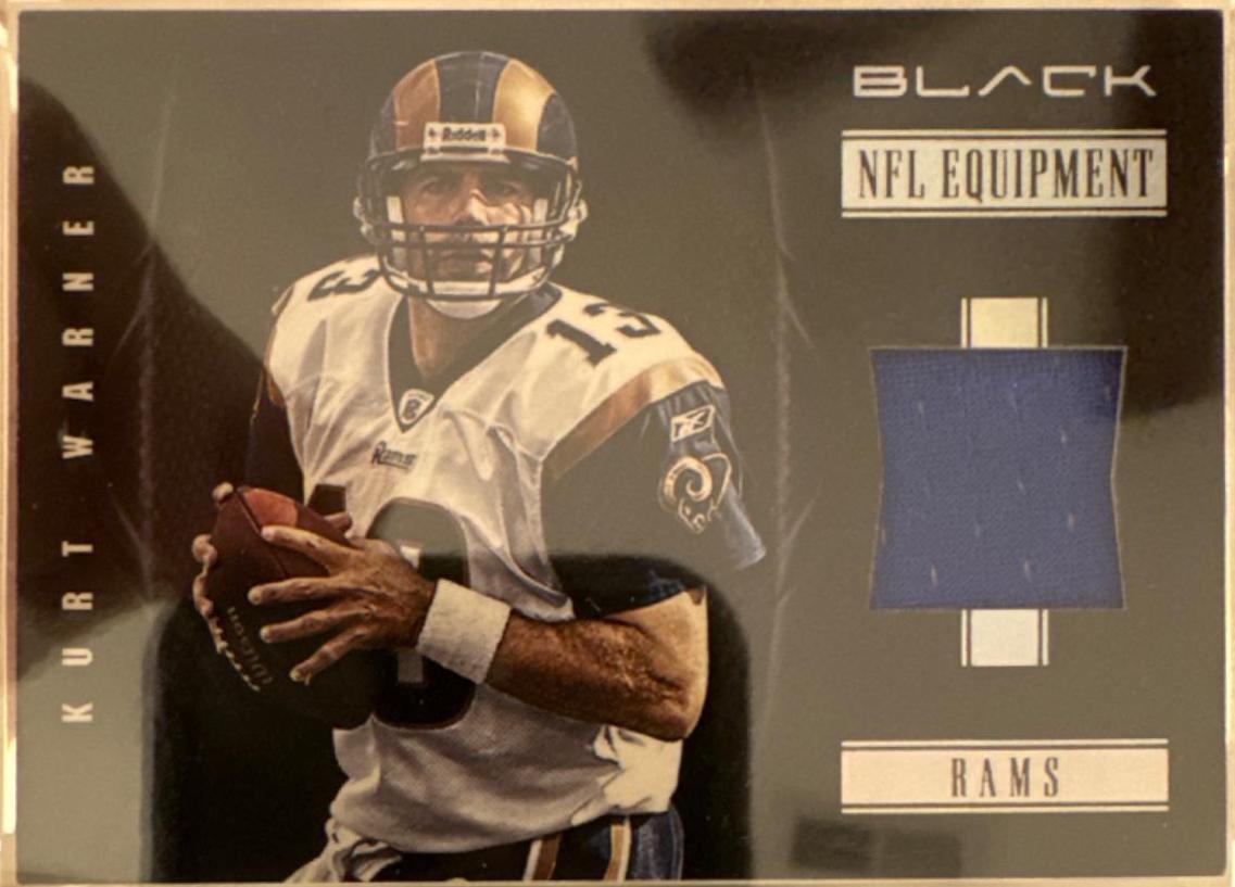 Kurt Warner #52 Football Cards 2012 Panini Black NFL Equipment Relics