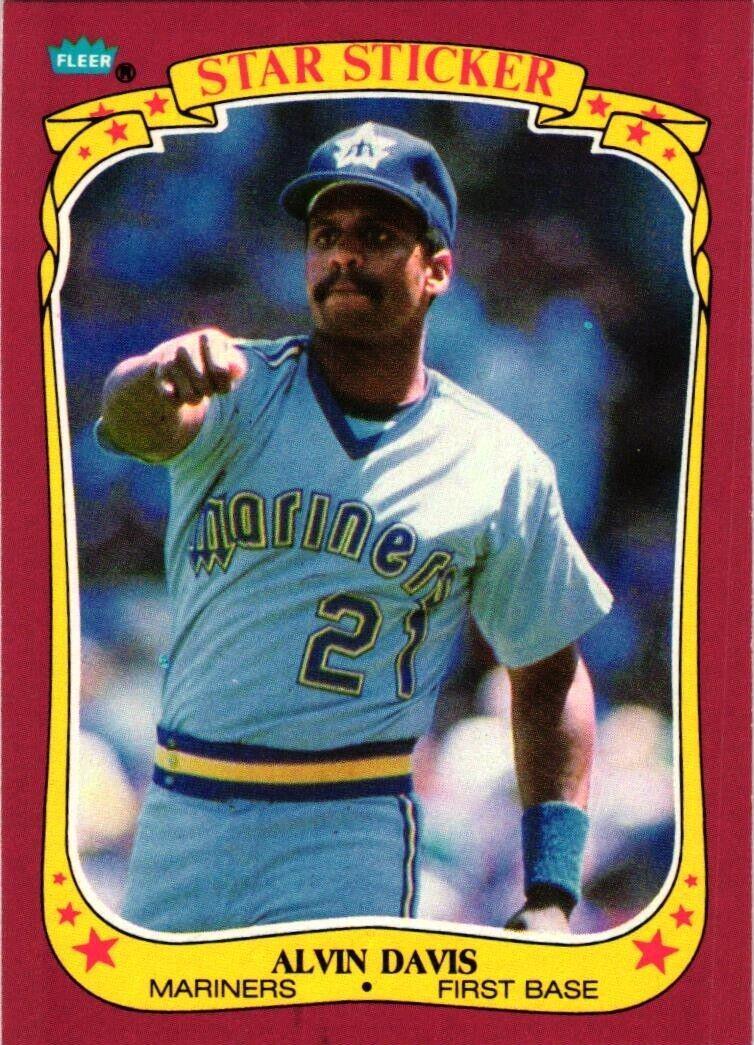 Alvin Davis #29 Baseball Cards 1986 Fleer Star Stickers