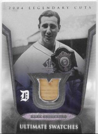 Hank Greenberg #US-HG Baseball Cards 2004 SP Legendary Cuts Ultimate Swatches