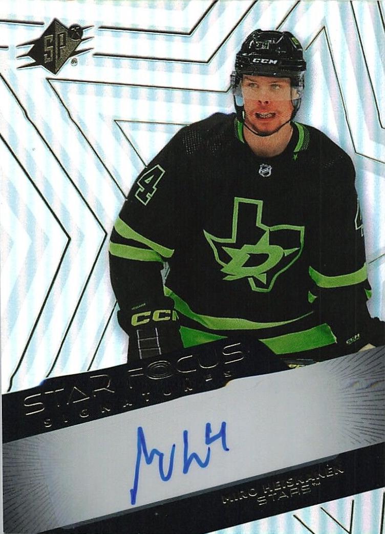 Miro Heiskanen #SF-MH Hockey Cards 2024 SPx Star Focus Signatures