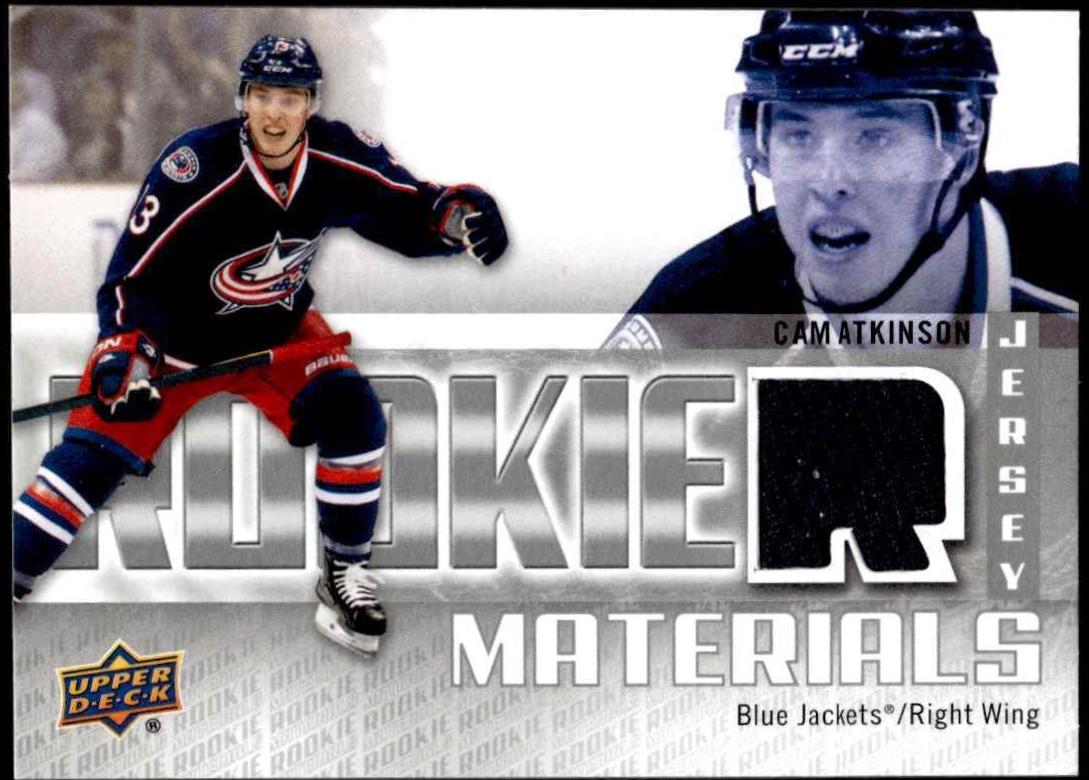 Cam Atkinson #RM-CA Hockey Cards 2011 Upper Deck Rookie Materials