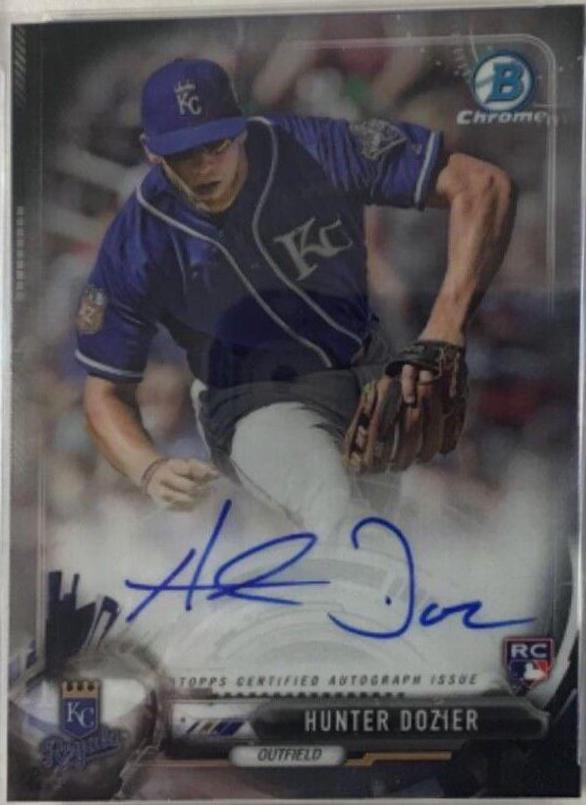 Hunter Dozier #BCAR-HD Baseball Cards 2017 Bowman Chrome Autograph Rookies