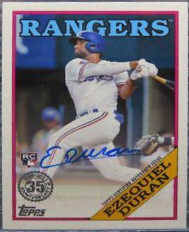 Ezequiel Duran #88BA-EDU Baseball Cards 2023 Topps Silver Pack 1988 35th Anniversary Autographs