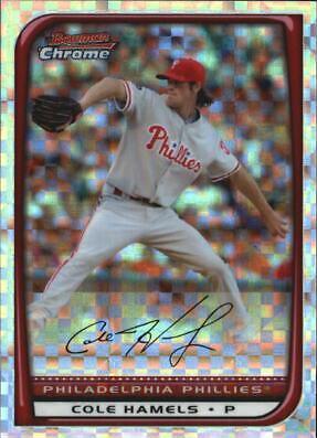 Cole Hamels #12 Baseball Cards 2008 Bowman Chrome