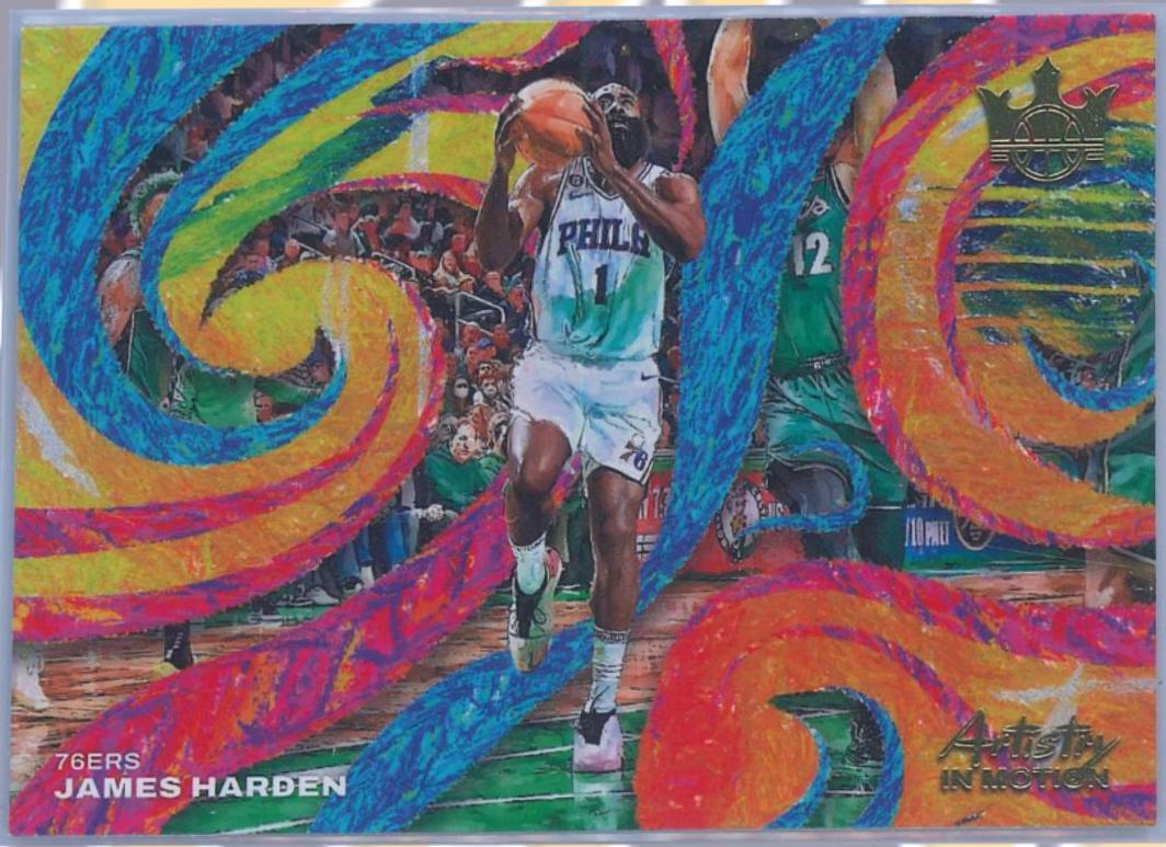 James Harden #6 Basketball Cards 2022 Panini Court Kings Artistry in Motion