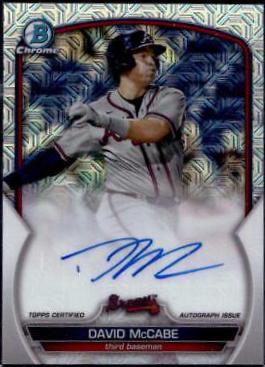 David McCabe #BCMA-DM Baseball Cards 2023 Bowman Chrome Prospect Mega Box Autographs