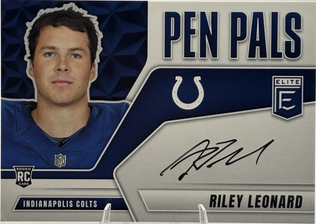 Riley Leonard #PP-RIL 2025 Panini Donruss Elite Pen Pals Horizontal Football