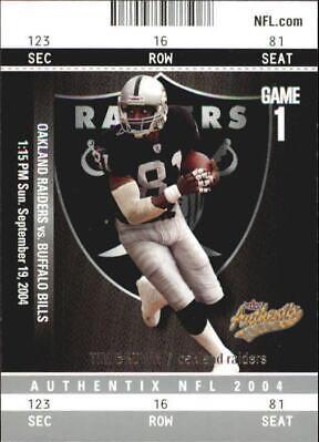 Tim Brown #59 2004 Fleer Authentix Football