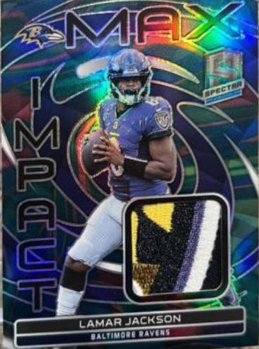 Lamar Jackson #4 Football Cards 2023 Panini Spectra Max Impact