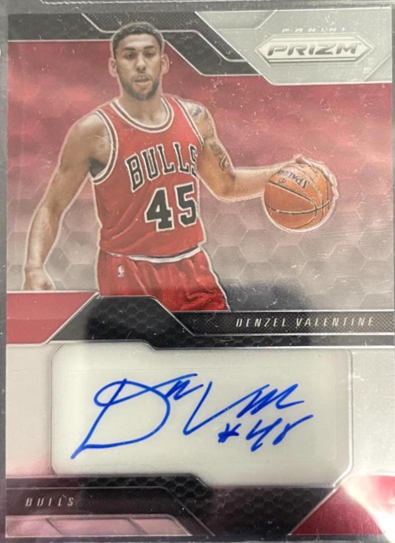 Denzel Valentine #13 Basketball Cards 2016 Panini Prizm Rookie Signatures
