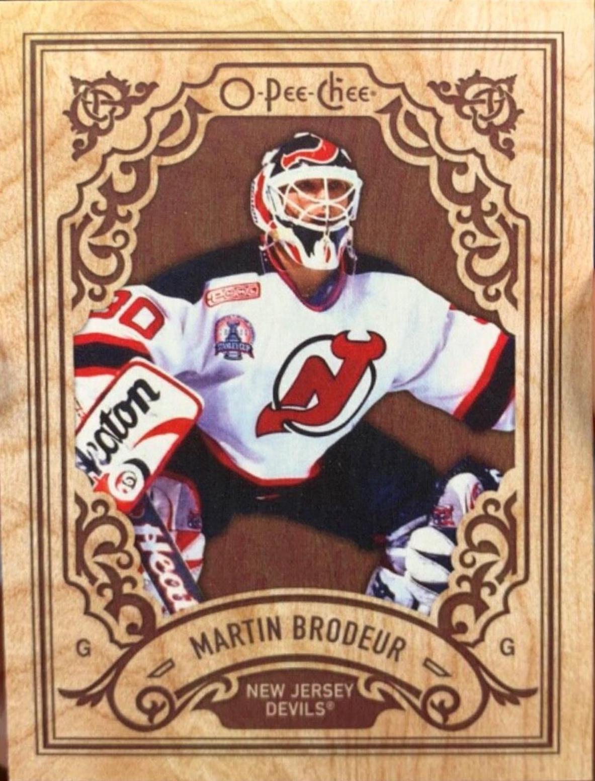 Martin Brodeur #W-MB Hockey Cards 2023 O-Pee-Chee Wood