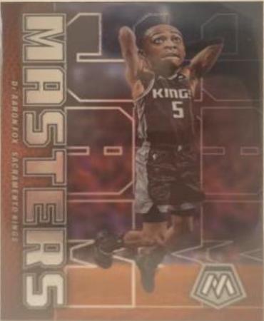 De'Aaron Fox #5 Basketball Cards 2022 Panini Mosaic Jam Masters