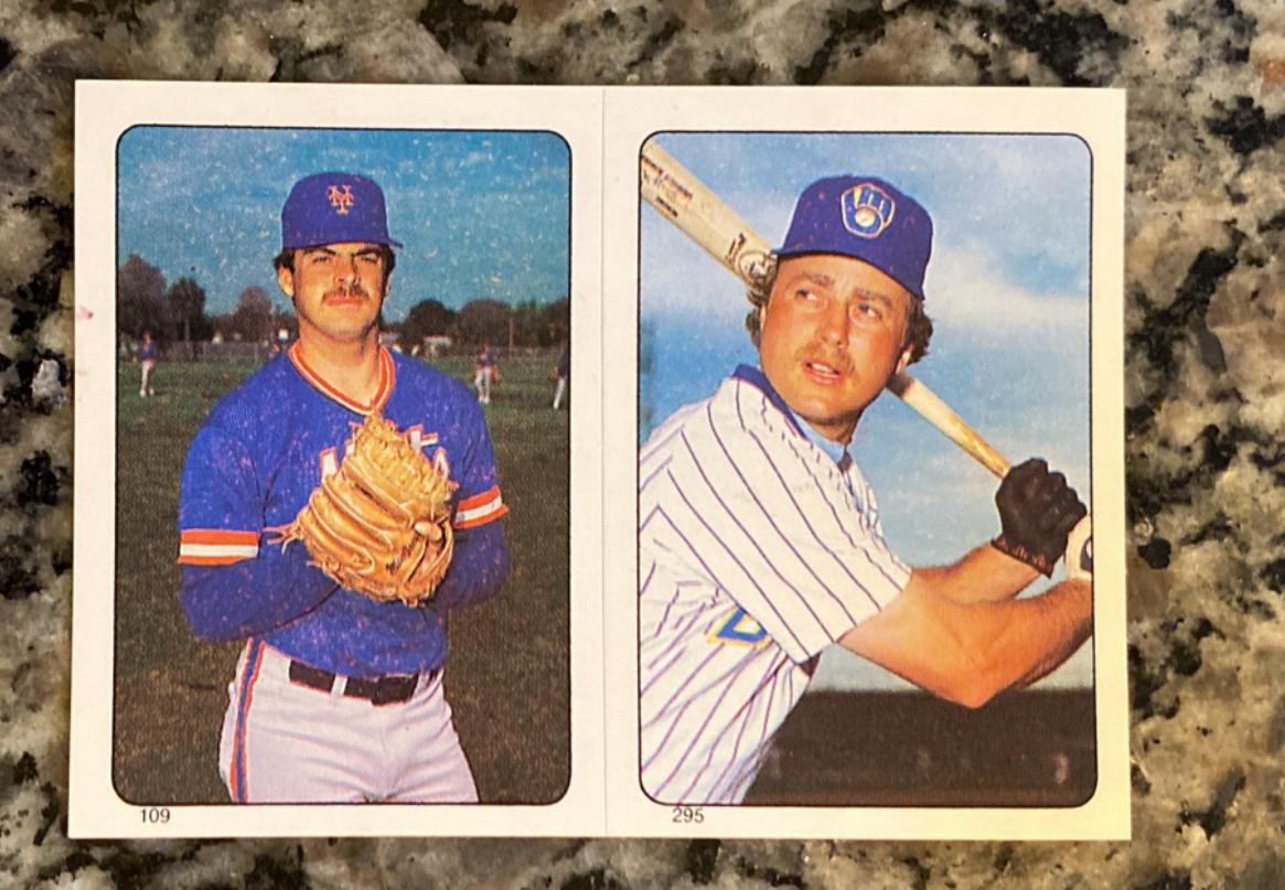 Walt Terrell, Jim Gantner #109 / 295 Baseball Cards 1985 Topps Stickers