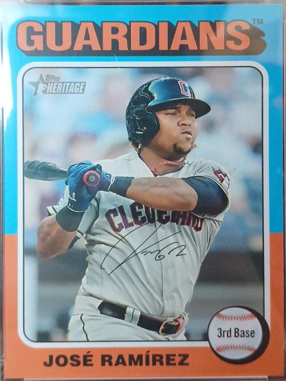Jose Ramirez #183 Baseball Cards 2024 Topps Heritage Color Swap